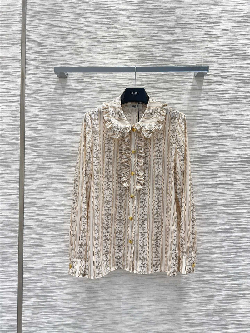 celine ruffled shirt replica d&g clothing