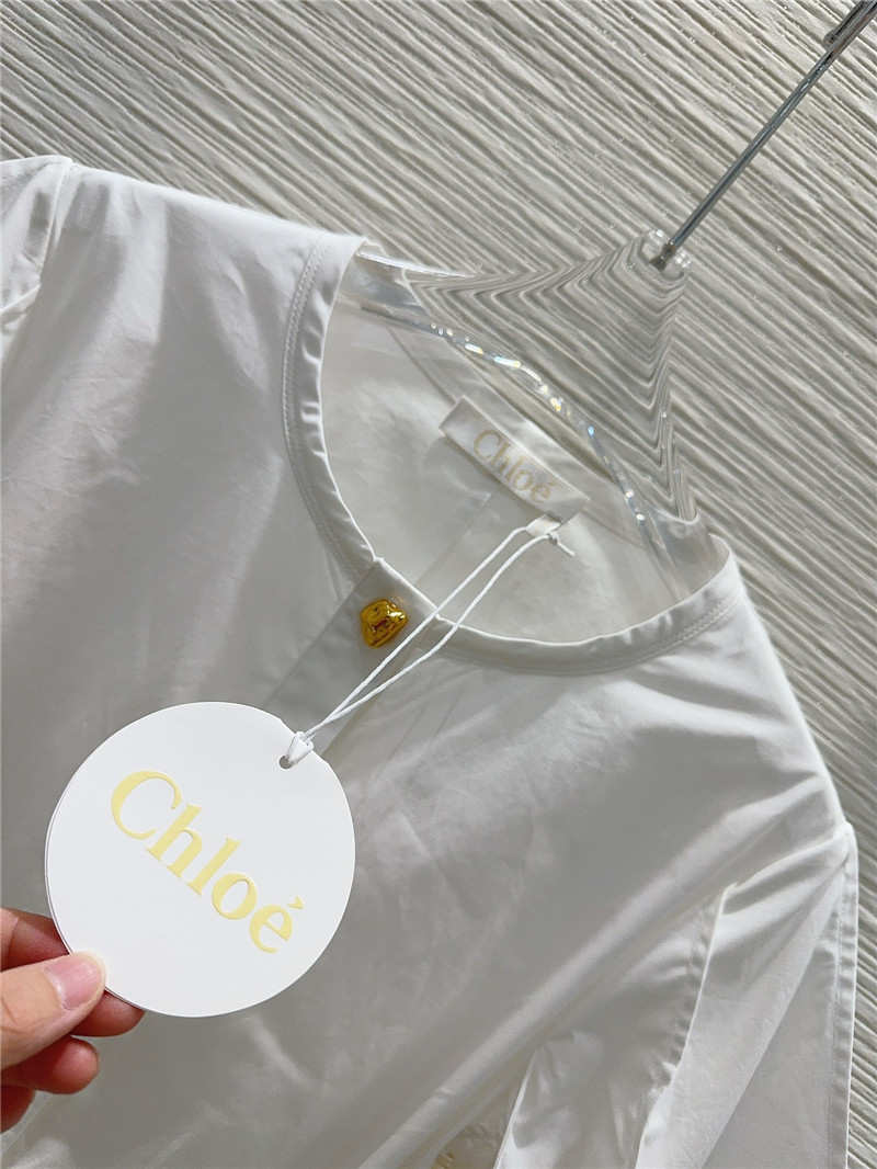 Chloé crew neck dress cheap designer replica clothes