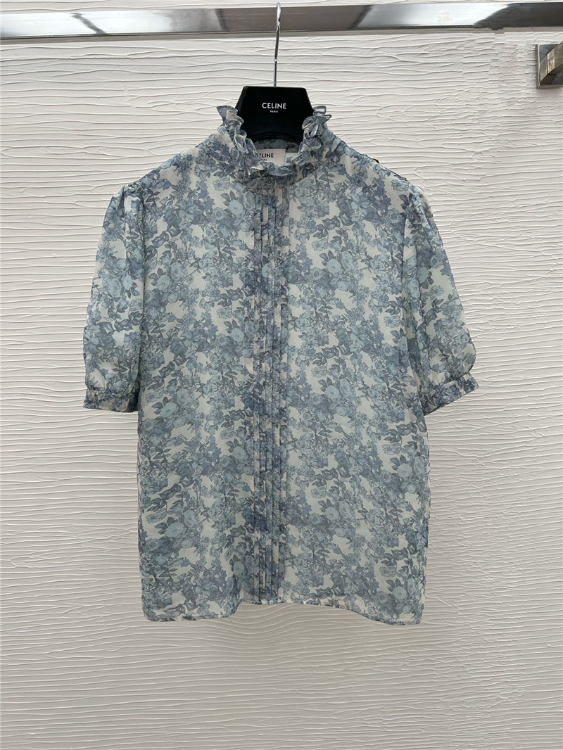celine new silk floral shirt replica d&g clothing