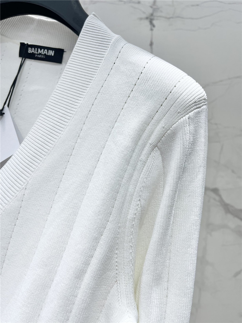 Balmain metal buckle V-neck long-sleeved replicas clothes