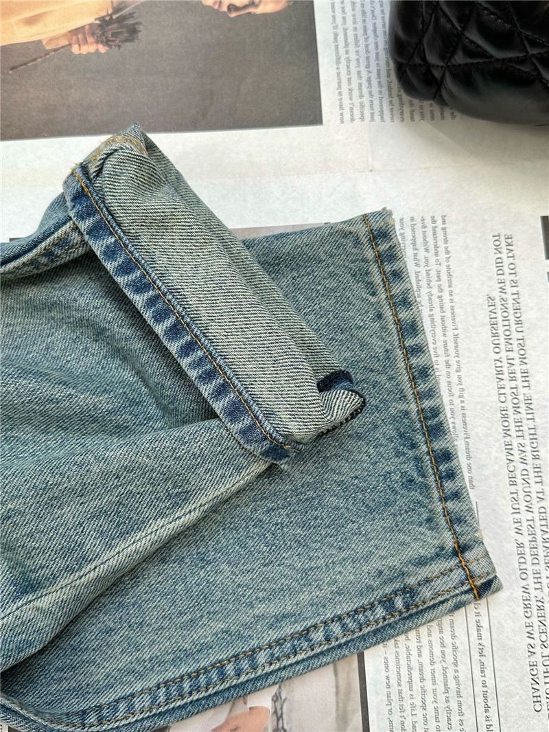 Pra*a triangle washed jeans replicas clothes