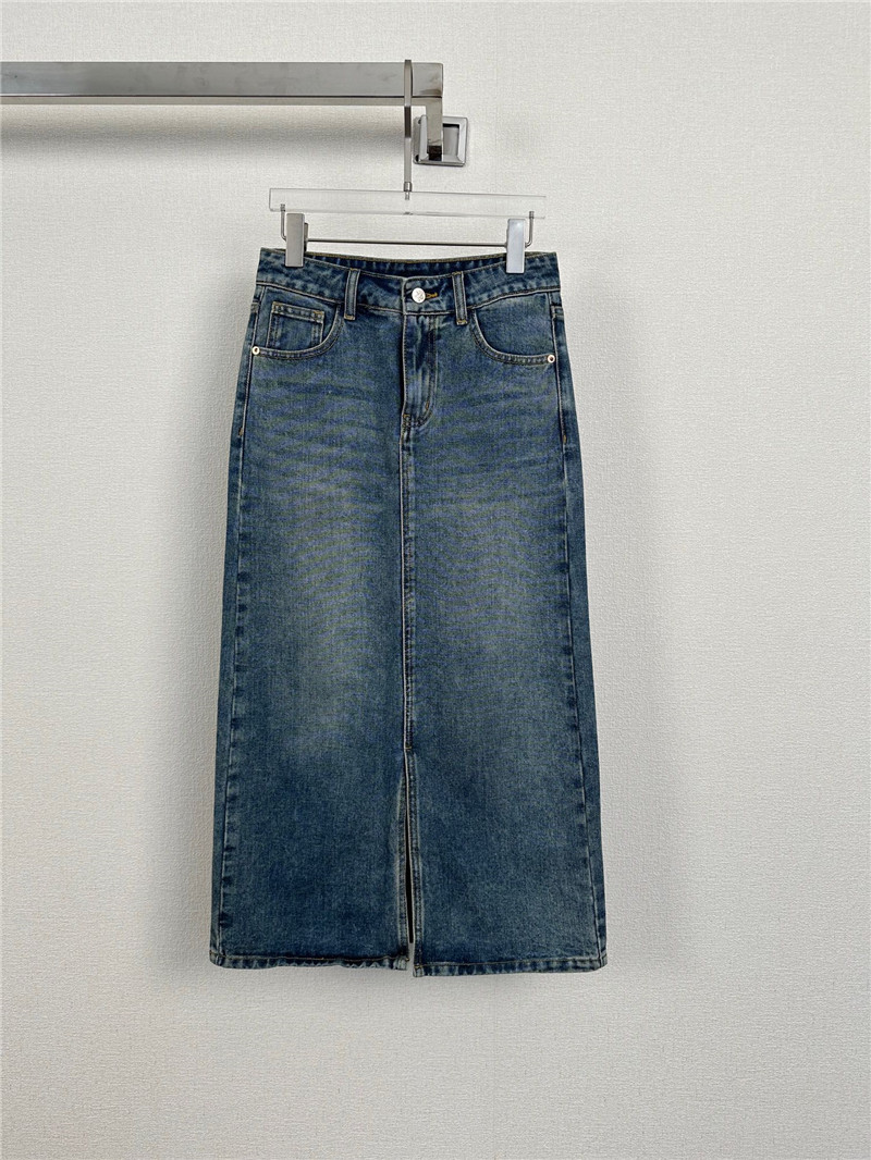 loewe back slit denim skirt replica d&g clothing