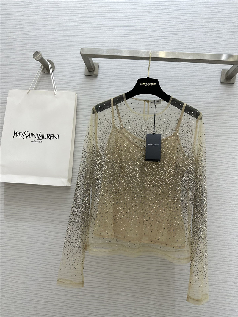 YSL full diamond fried mesh top replica d&g clothing