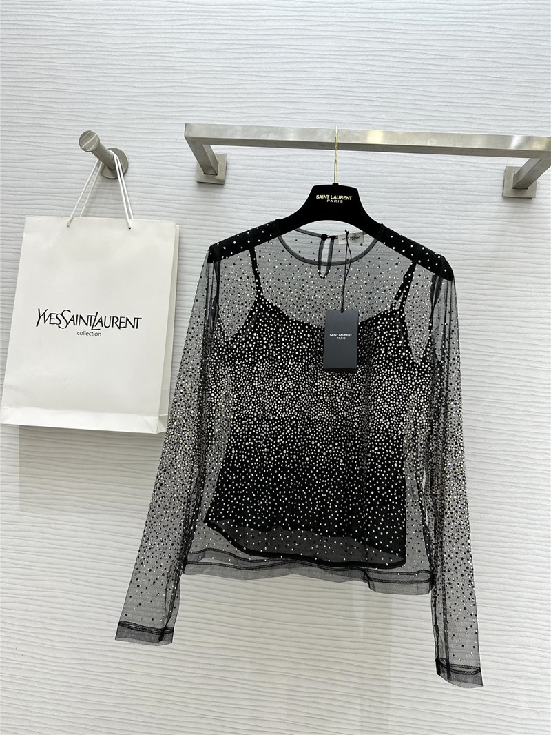 YSL full diamond fried mesh top replica d&g clothing