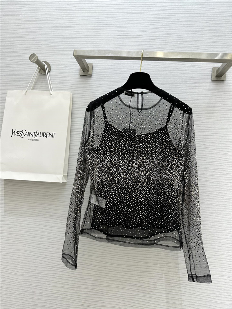 y51 full D1am0nd fried mesh top replica d&g clothing