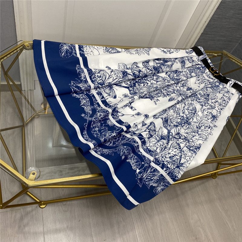 D10r printed long hem skirt replica d&g clothing