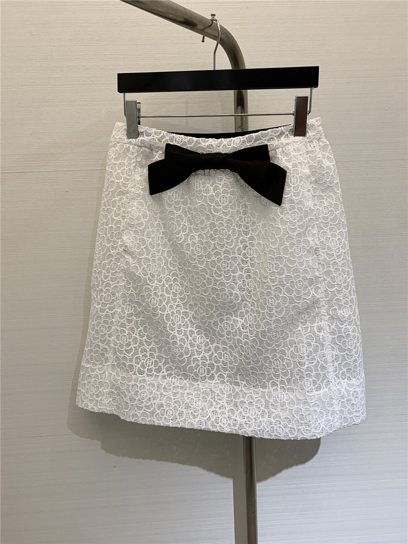 Chanel hollow camellia skirt replica clothing sites