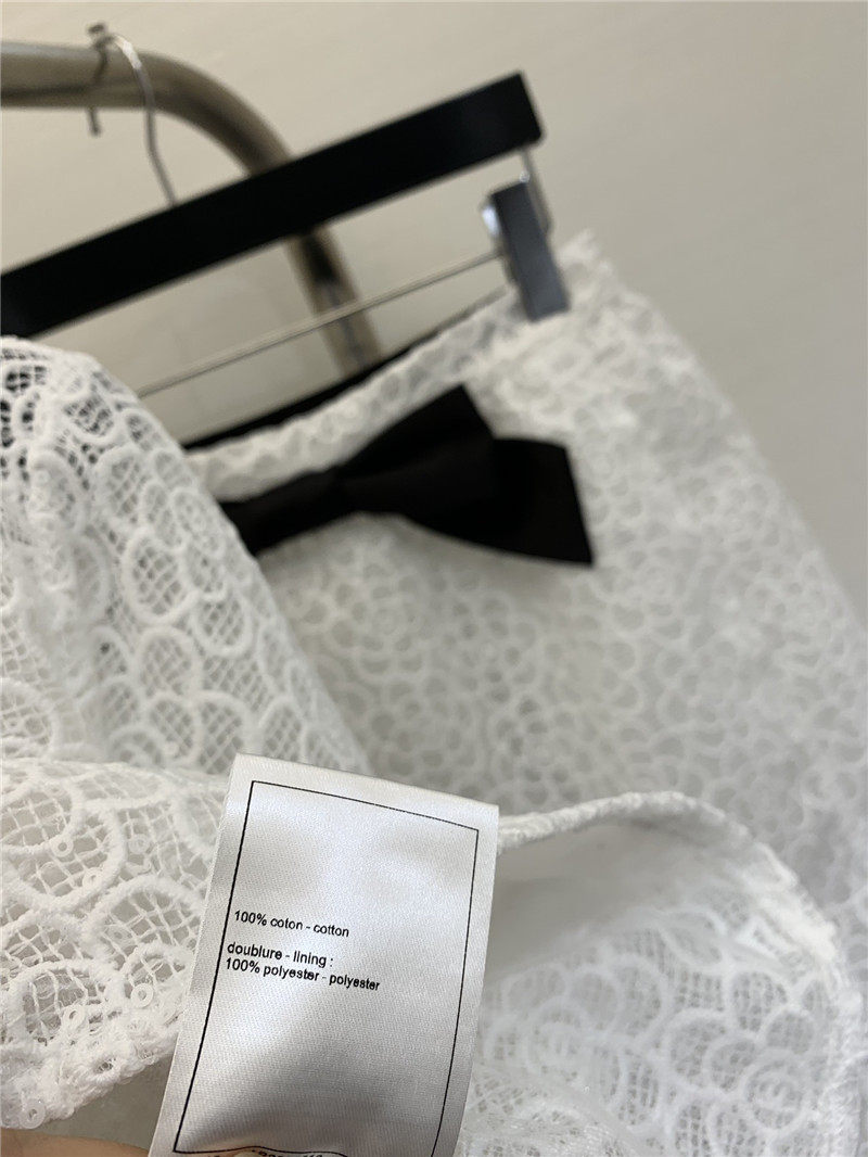 Chanel Hollow Camellia Cardigan in White