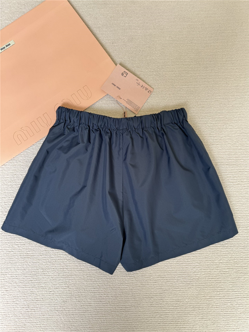 M1um1u nylon jacket + high waist shorts replica clothing