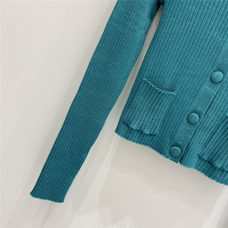 Gvc*1 slim round neck cardigan in blue