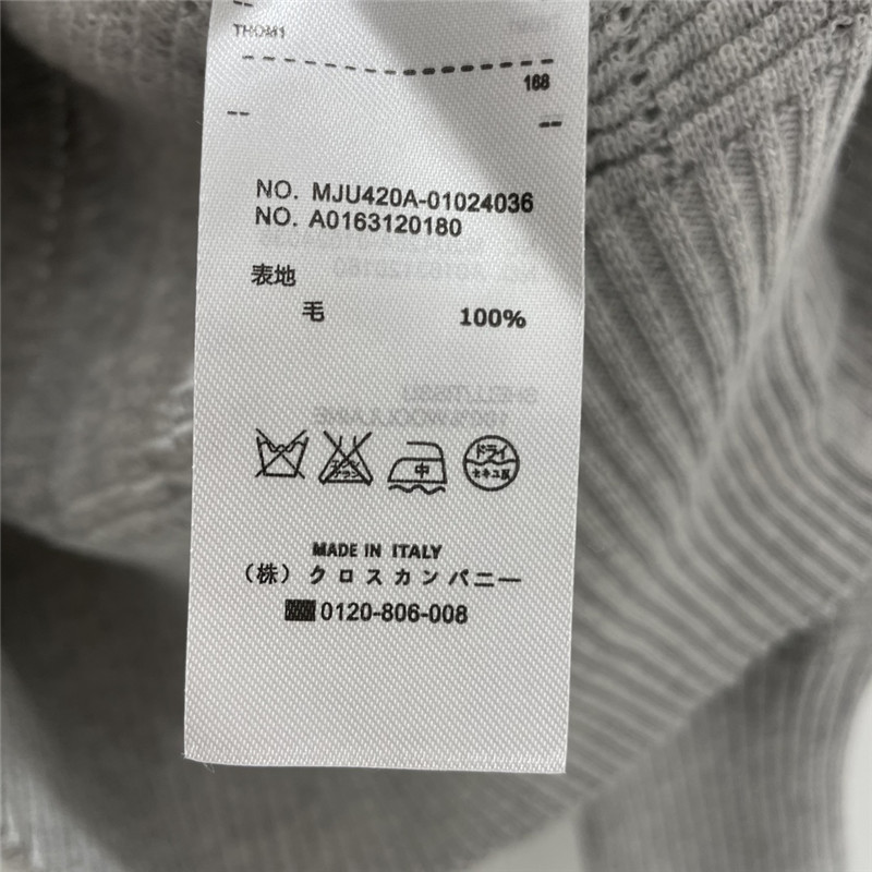 Thom Browne Short Knitted Cardigan in Grey