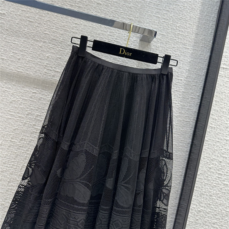 D10r hollow embroidered lace long skirt replica clothing sites