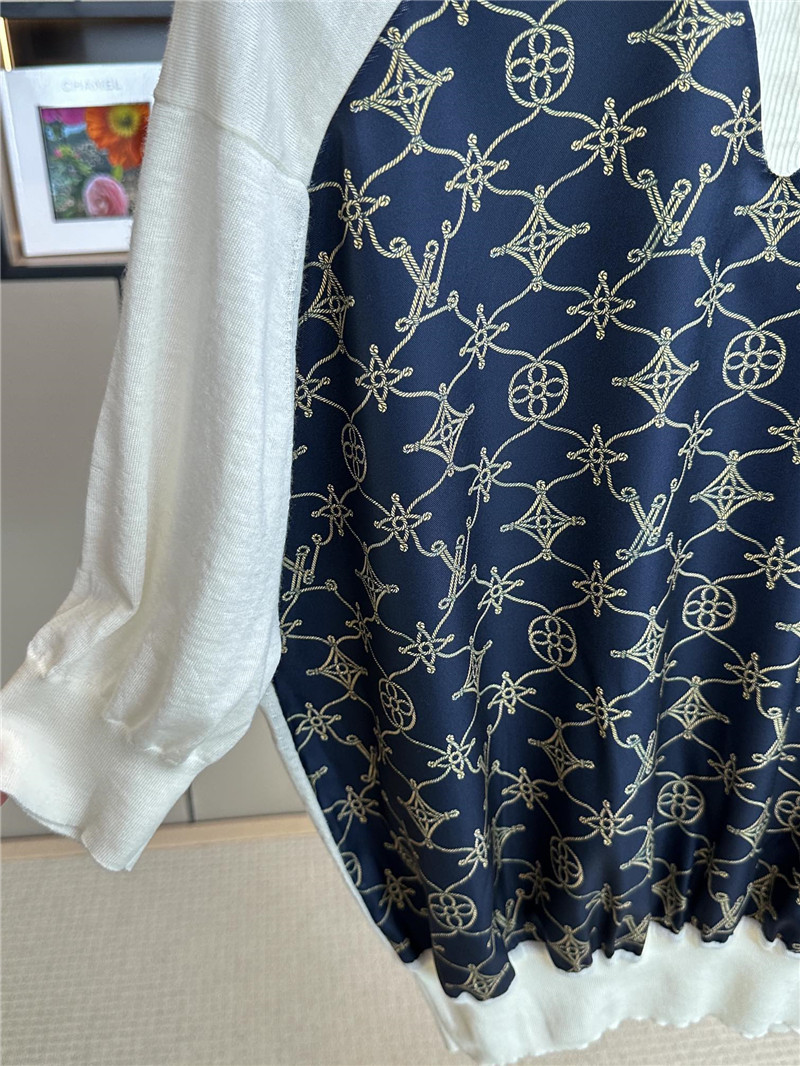 louis vuitton LV color block knitted top replicas clothes