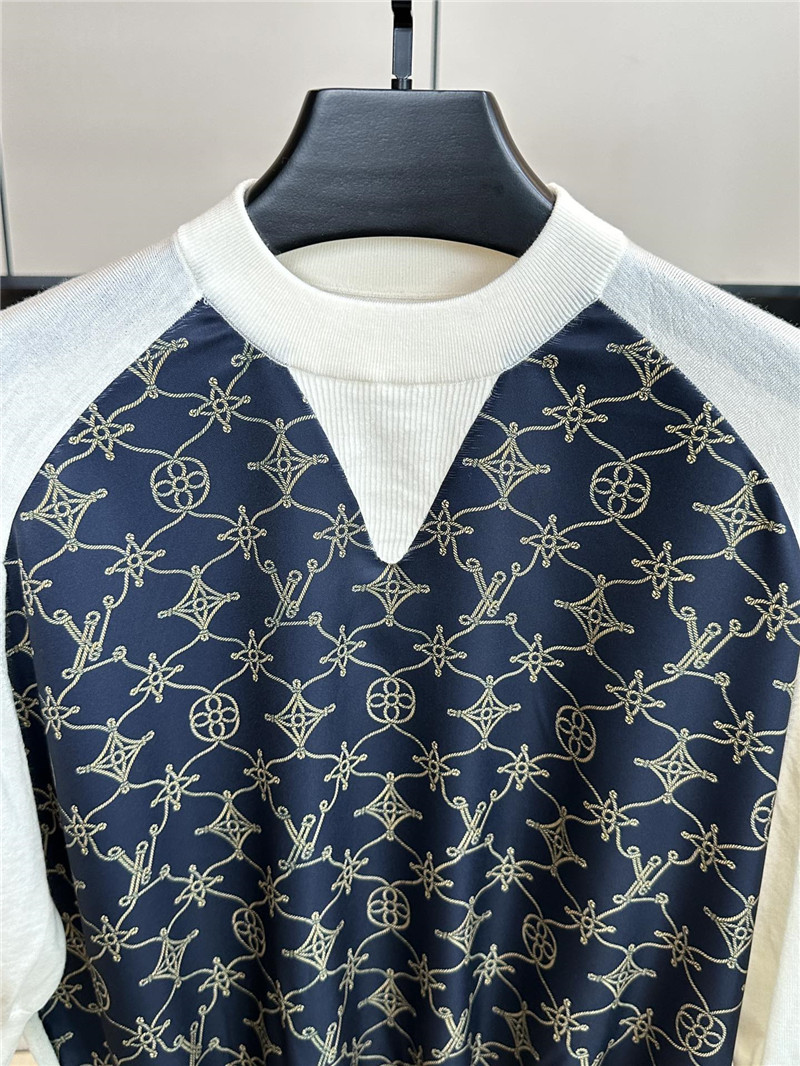 louis vuitton LV color block knitted top replicas clothes