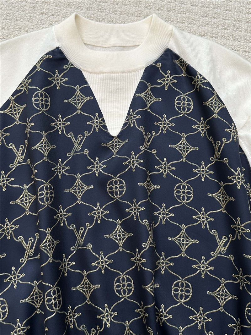 louis vuitton LV color block knitted top replicas clothes