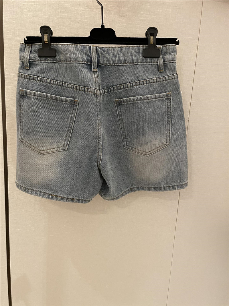 Ch**el beaded denim shorts replica d&g clothing