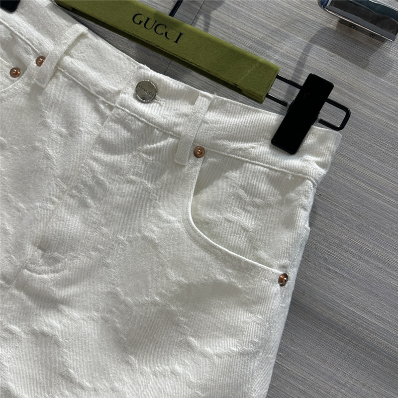 Gvc*1 jacquard white denim skirt replica d&g clothing