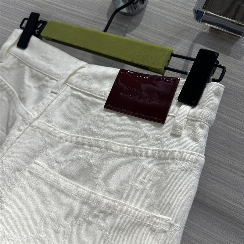 Gvc*1 jacquard white denim skirt replica d&g clothing