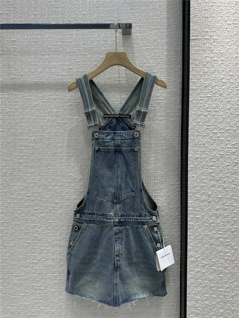 alexander wang denim overalls dress replicas clothes