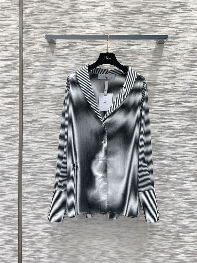 dior striped off-shoulder shirt replica designer clothes