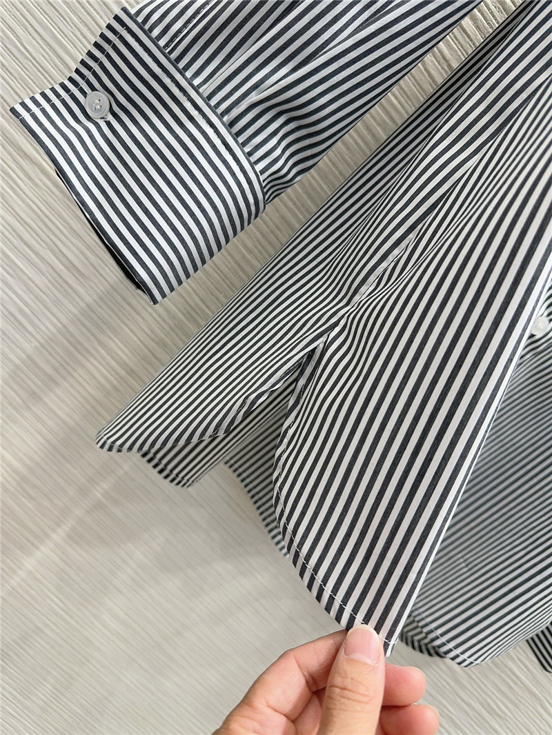 D10r striped off-shoulder shirt replica designer clothes