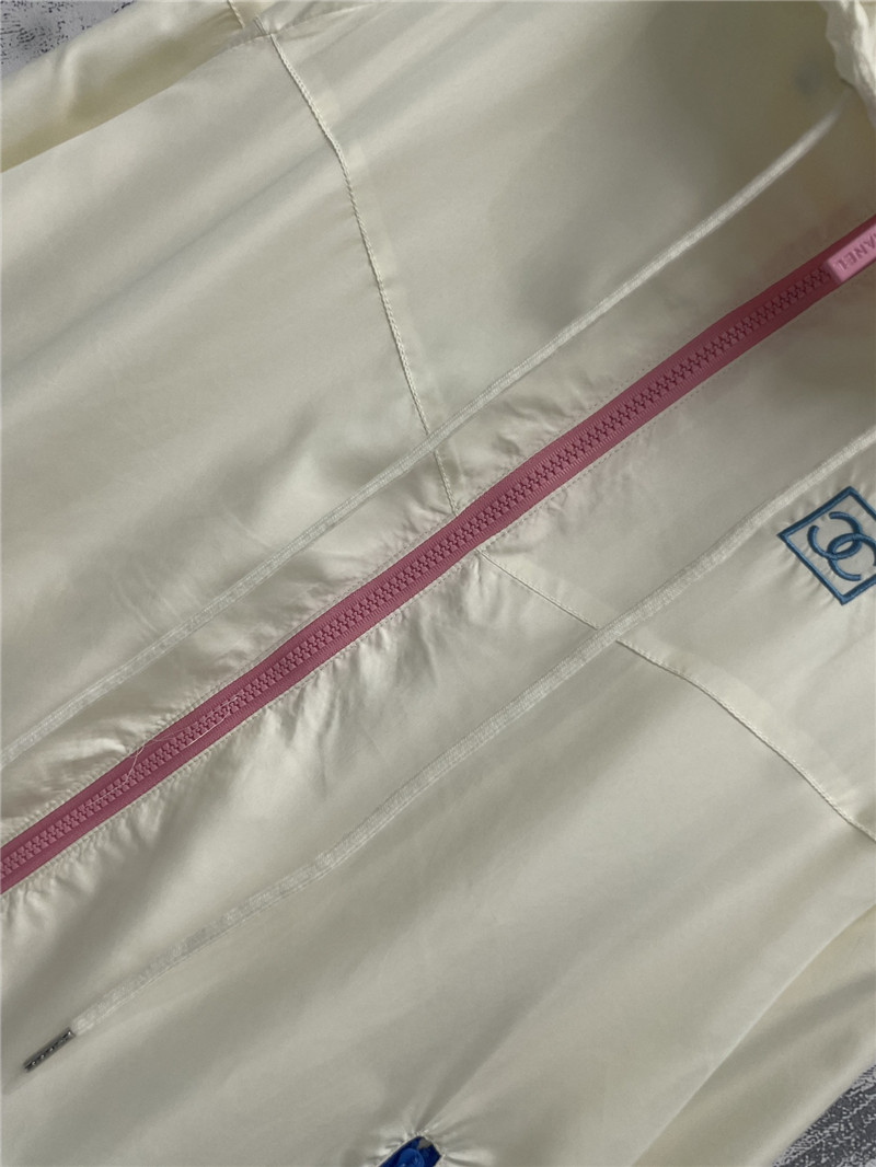 Ch**el letter embroidered hooded jacket replica clothes