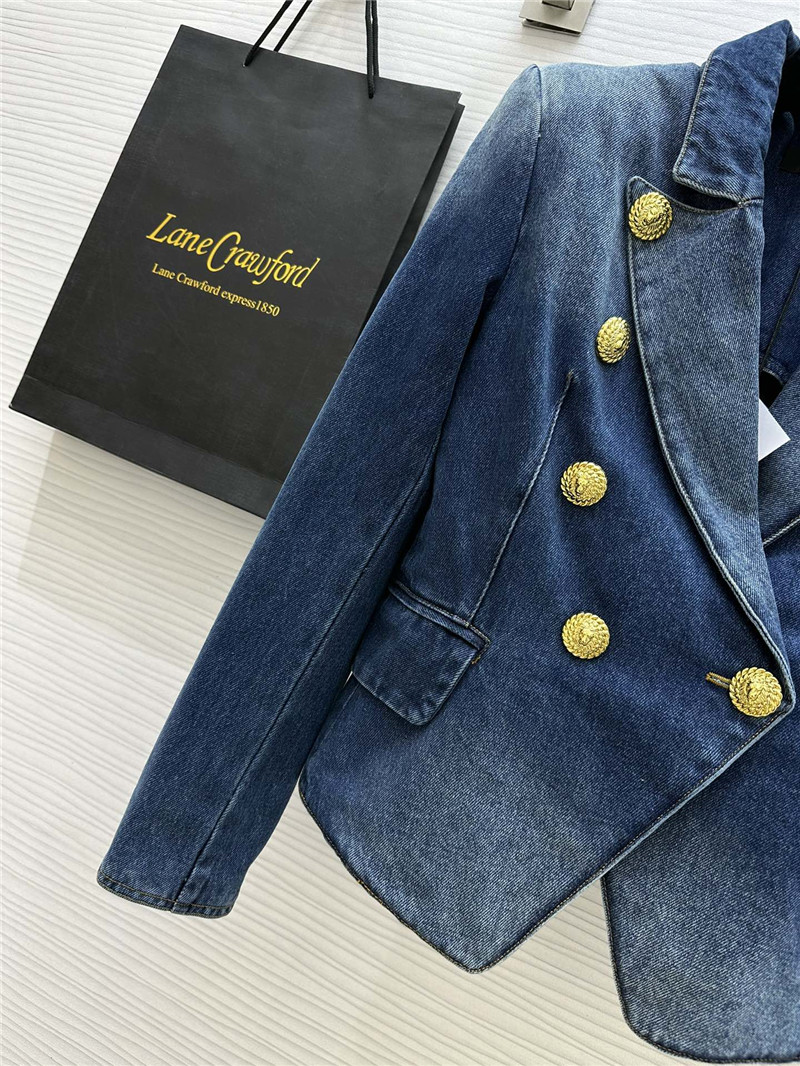 Balmain metal buckle element denim jacket replicas clothes