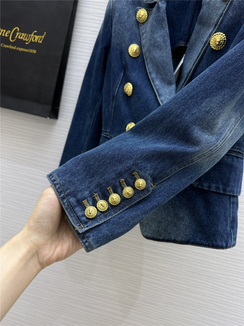 Balmain metal buckle element denim jacket replicas clothes