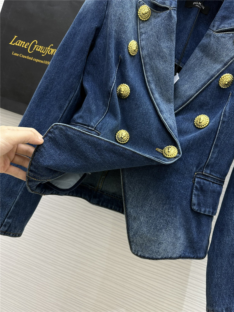 Balmain metal buckle element denim jacket replicas clothes