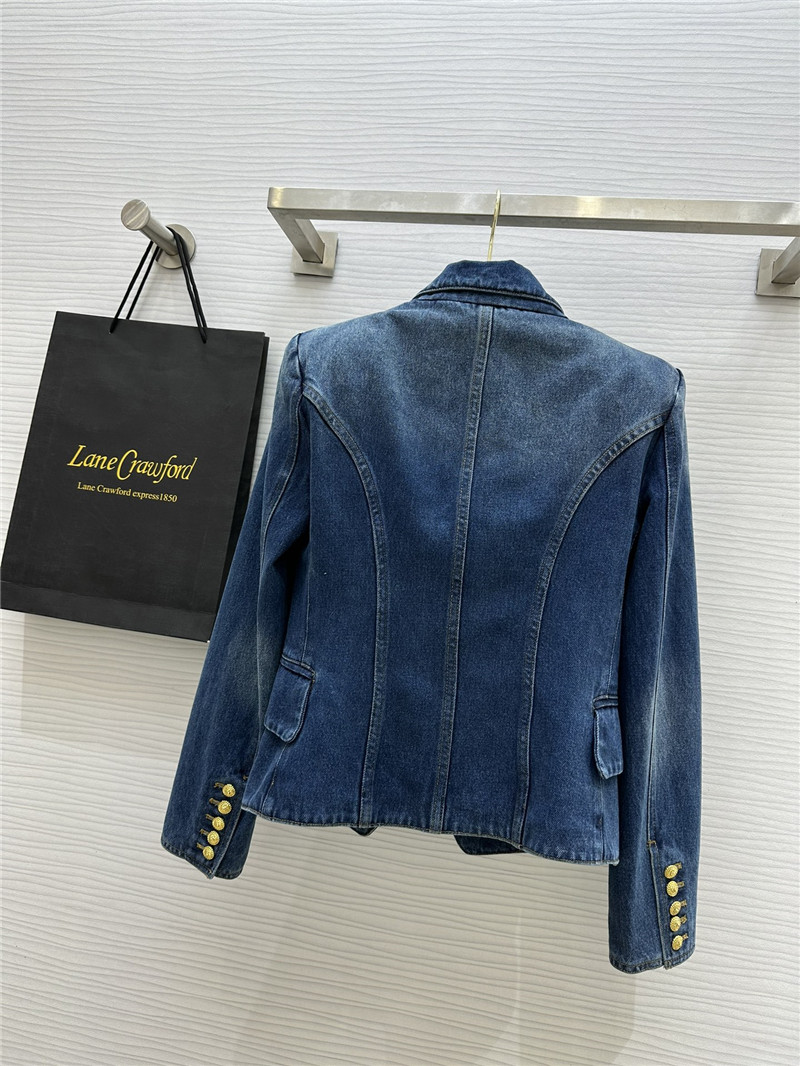 Balmain metal buckle element denim jacket replicas clothes