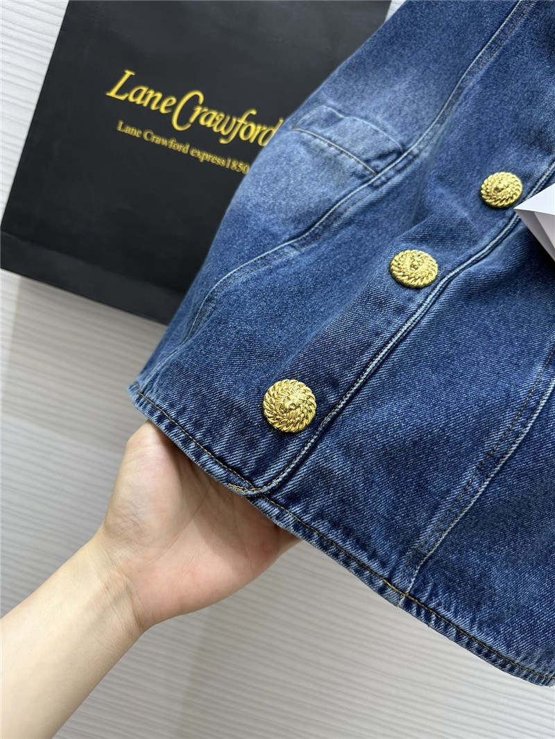 Balmain metal buckle element denim skirt replica clothes