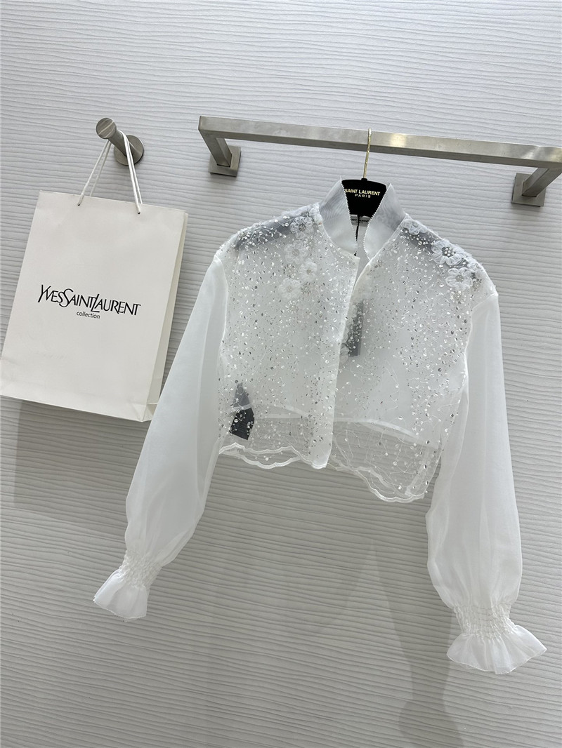 YSL handmade floral shirt jacket replica clothes