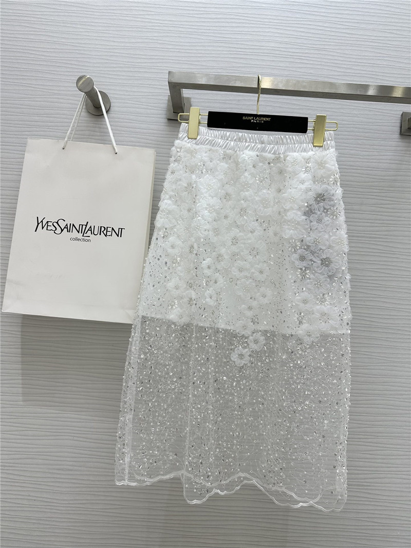 YSL handmade flower fairy dress replica designer clothes