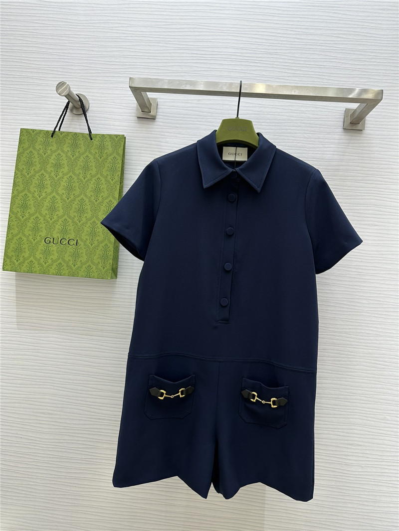 Gucci solid color jumpsuit solid color jumpsuit