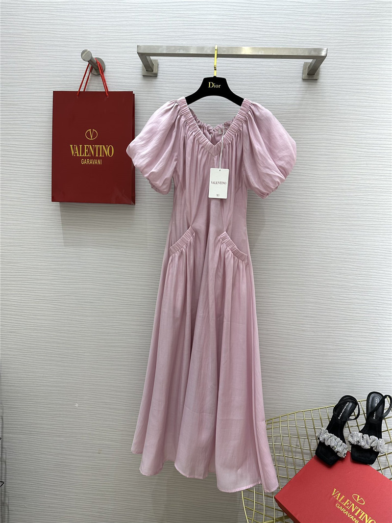 valentino v-neck puff sleeve dress replica d&g clothing