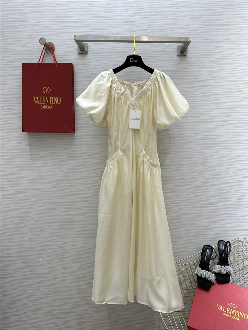 valentino v-neck puff sleeve dress replica d&g clothing