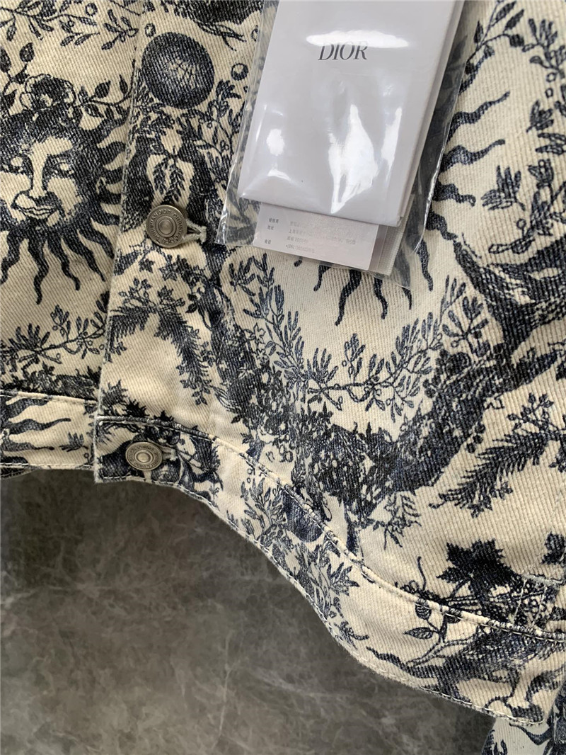 D10r sunflower goddess print denim jacket replica clothing