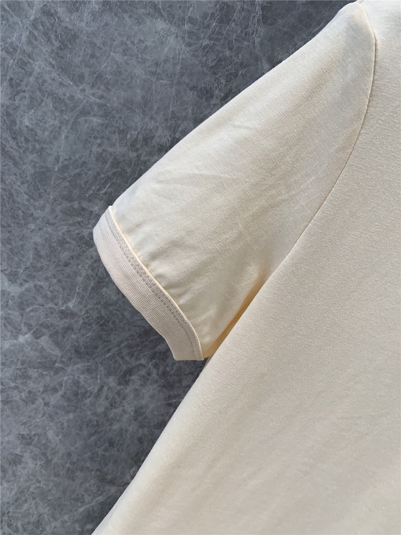 Acne Studios Beige Logo Print T-Shirt