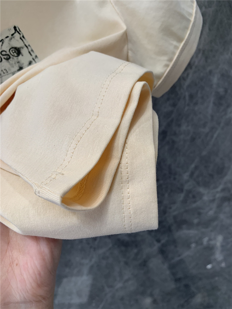 Acne Studios Beige Logo Print T-Shirt