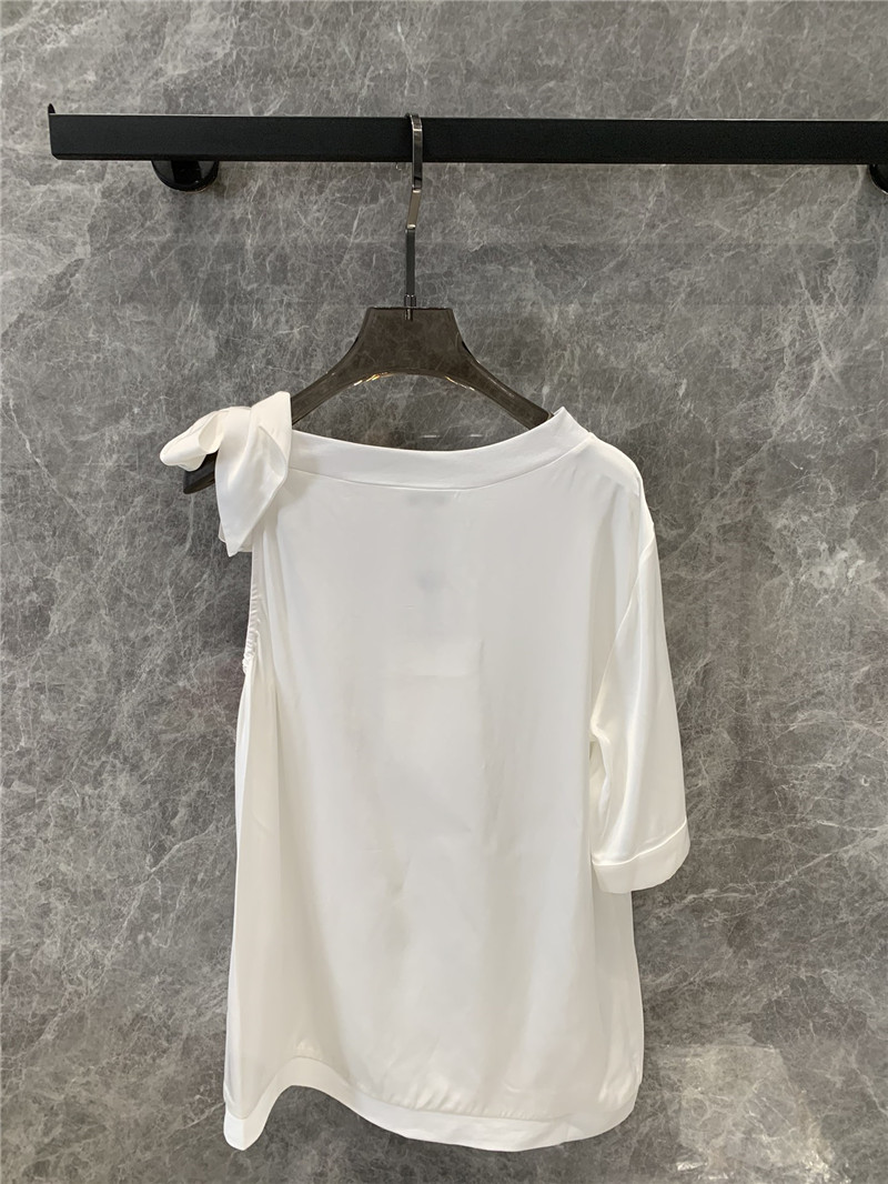 Ch**el round neck single sleeve top replica designer clothes