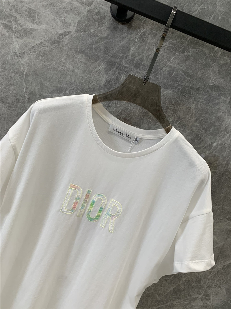 D10r embroidered letter short sleeve t-shirt replica clothes