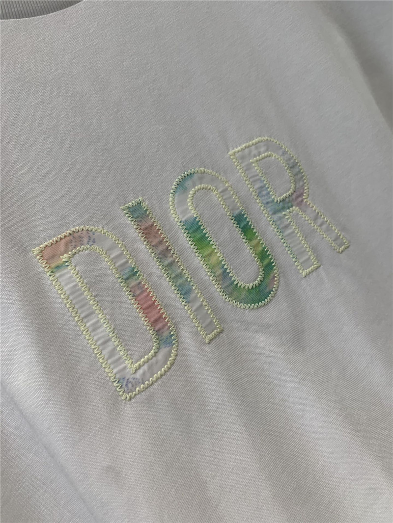 D10r embroidered letter short sleeve t-shirt replica clothes