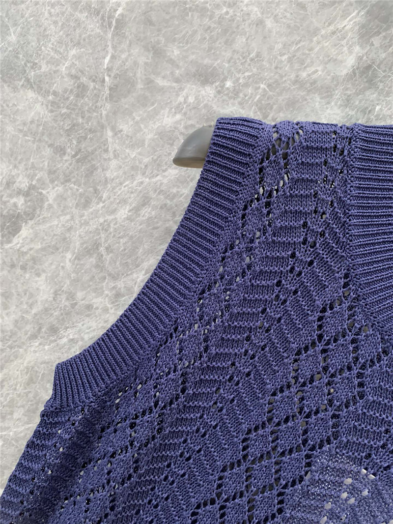 Chanel double C rhombus hollow knitted vest replica clothes