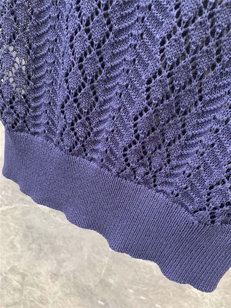 Chanel double C rhombus hollow knitted vest replica clothes