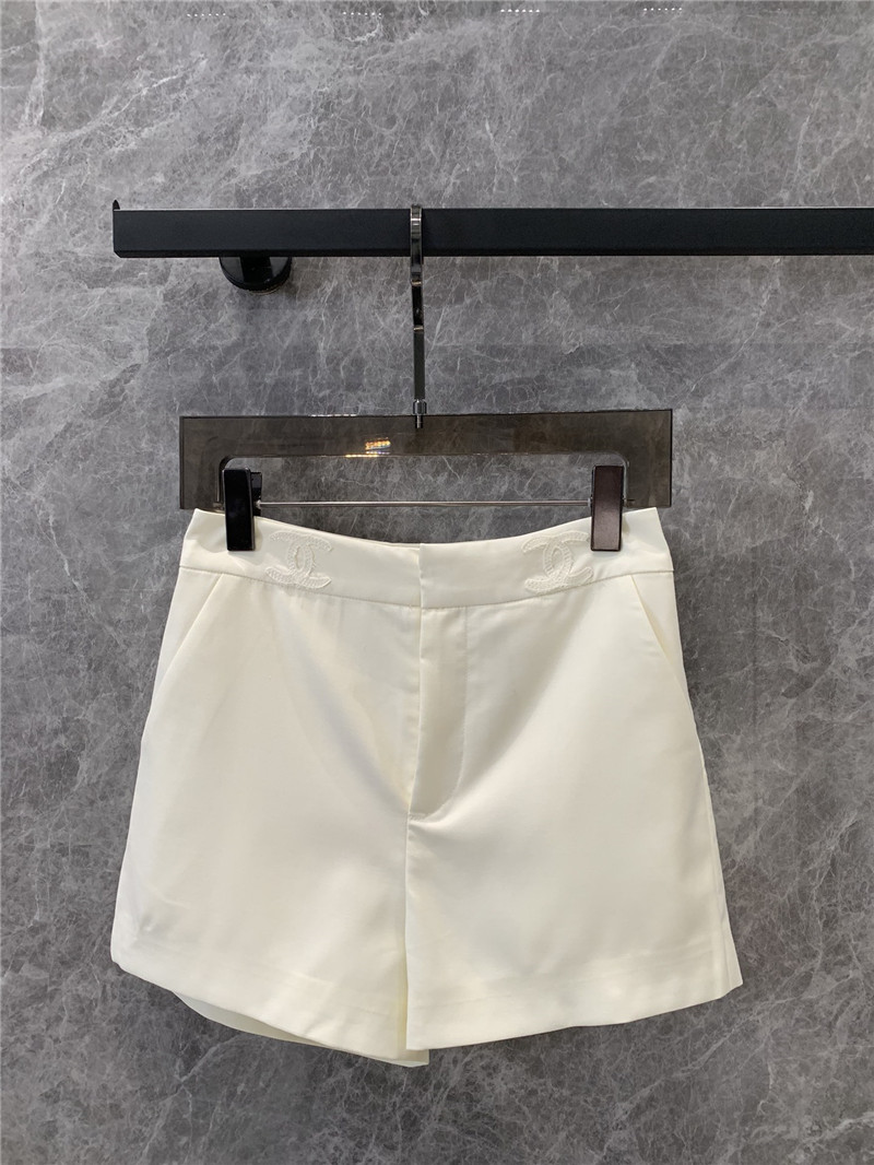 Chanel patch embroidered logo casual shorts replica clothing