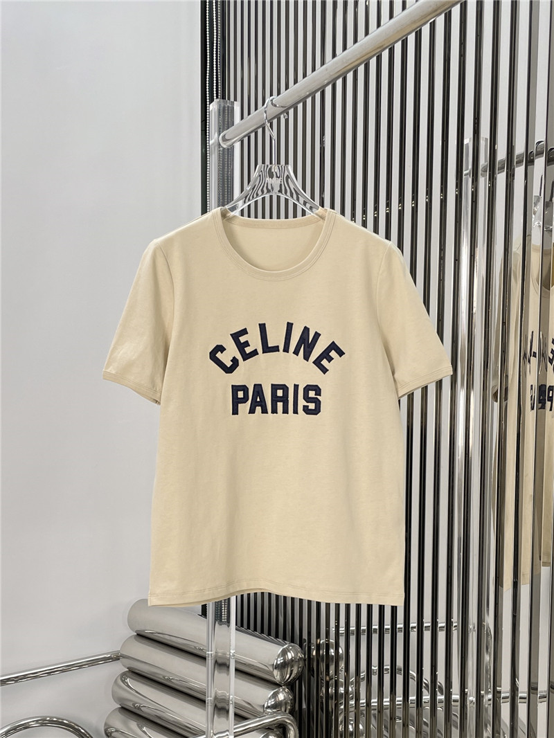 celine letter embroidered T-shirt replica d&g clothing