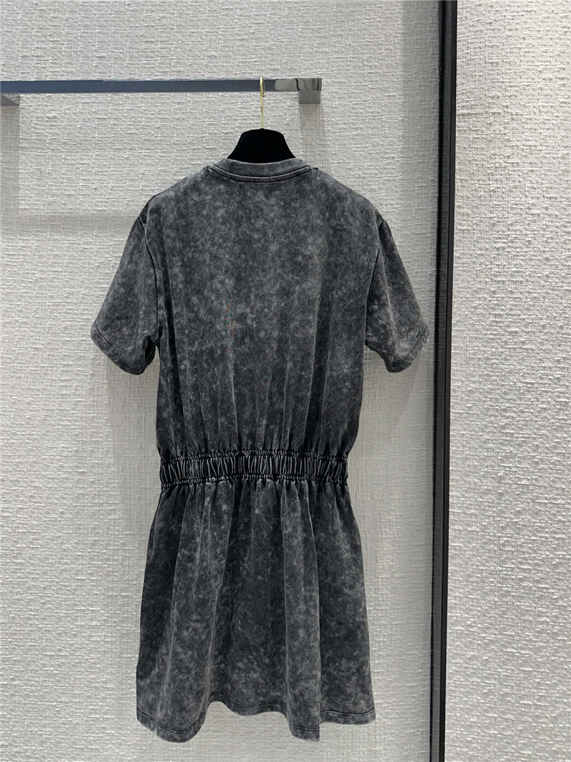 louis vuitton LV tie dye gray cotton dress replica clothing