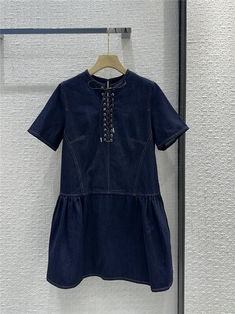 Alexander mcqueen denim mini dress replica designer clothes
