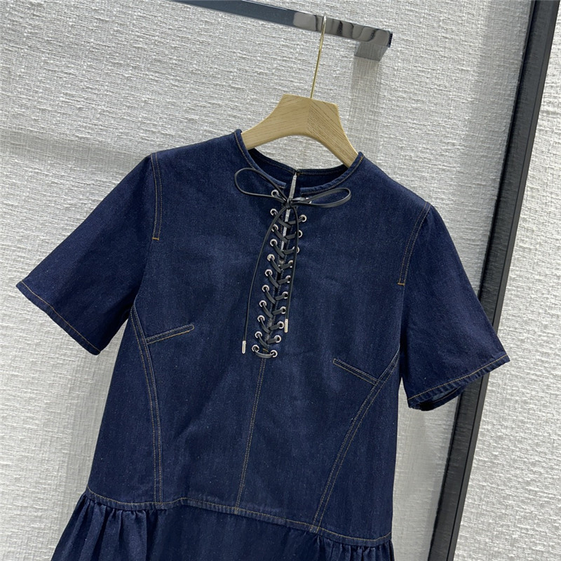 Alexander mcqueen denim mini dress replica designer clothes