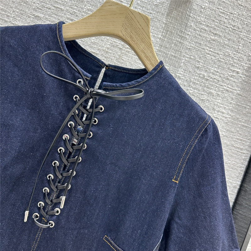 Alexander mcqueen denim mini dress replica designer clothes